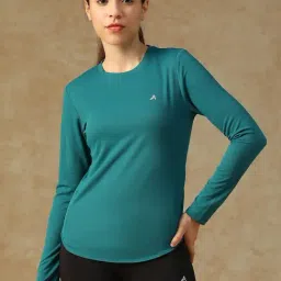 ATHLISIS Teal Polyester Solid Sports T-Shirt-picture-14