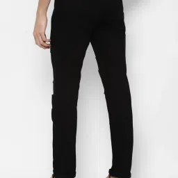 Forever 21 Black Cotton Regular Fit Distressed Jeans image 2