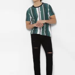 Forever 21 Black Cotton Regular Fit Distressed Jeans image 5