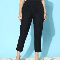 Libas Black Flared Fit Pant image 1