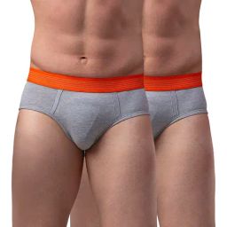 UnderJeans by Spykar Grey Briefs - Pack of 2-picture-46