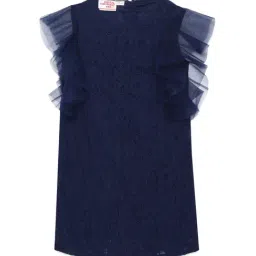 Under Fourteen Only Kids Navy Lace Dress-picture-29