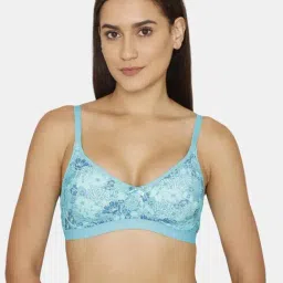 Zivame Blue Printed Padded Bra-picture-24