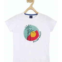 allen solly junior Allen Solly Boys Boys White Cotton Graphic T-Shirt-picture-27