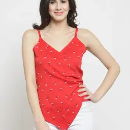 Global Republic Red Floral Print Top-image-25