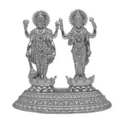 Sri Jagdamba Pearls 0.8 Silver Lakshmi Narayan Idol-image-67