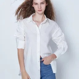 Cover Story White Regular Fit Shirt image 1