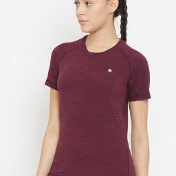 ATHLISIS Red Polyester Solid Sports T-Shirt image 4