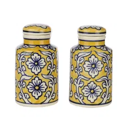 VarEesha Yellow Ceramic Spice Jars - Set of 2 image 3