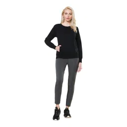 Van Heusen Women Black Round Neck Sweatshirt image 1