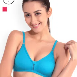 Floret Multicolor Non Wired Non Padded T-Shirt Bra (Pack Of 2) image 2