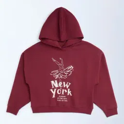 Y&F Kids by Westside Plum Printed Cotton-Blend Hoodie-picture-28