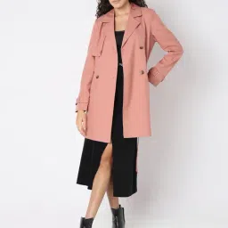 Vero Moda Pink Polyester Relaxed Fit Coat image 4