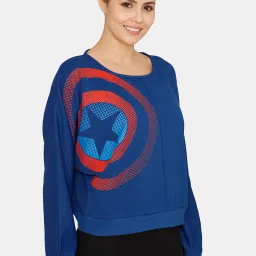 Zelocity by Zivame Blue Printed T-Shirt image 3