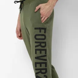 Forever 21 Green  Regular Fit Printed Joggers image 4