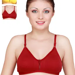 Floret Multicolor Non Wired Non Padded T-Shirt Bra (Pack Of 3) image 2