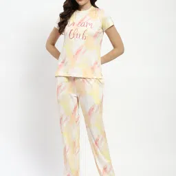 MADAME M Secret Multicolor Graphic Print T-Shirt With Pyjamas image 1