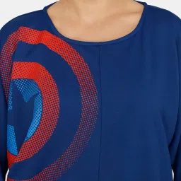 Zelocity by Zivame Blue Printed T-Shirt image 5