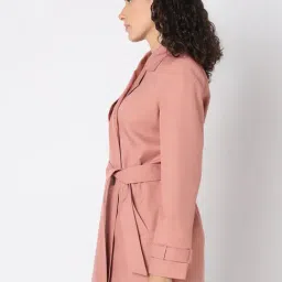 Vero Moda Pink Polyester Relaxed Fit Coat image 3