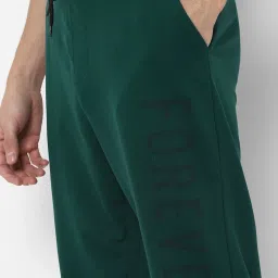 Forever 21 Green  Regular Fit Self Pattern Joggers image 5
