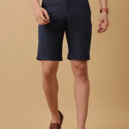 Linen Club Dark Blue Contemporary Fit Shorts image 1