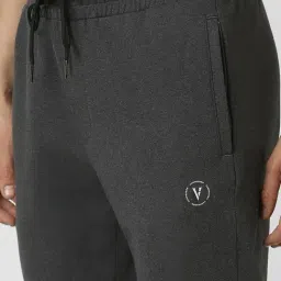 van heusen Men Grey Textured Casual Track Pants image 4