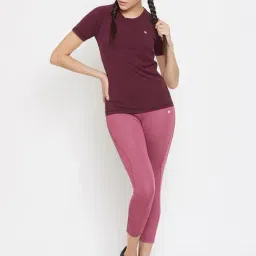 ATHLISIS Red Polyester Solid Sports T-Shirt image 5