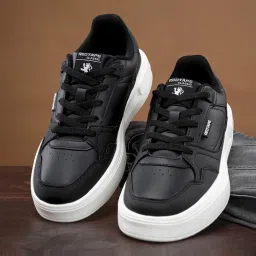Red Tape Men's Hustle Collection Black Casual Sneakers image 1