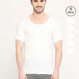 VIP White Snug Fit Vest - Pack of 6 image 1