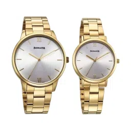 Sonata 7718287071YM01 Sonata PAIRS Analog Watch For Couples image 1