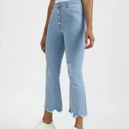 United Colors of Benetton Blue Lightly Washed Jeans image 3