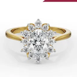 Emori 14k Yellow Gold & Diamond Royal Oval Cut Ring image 1