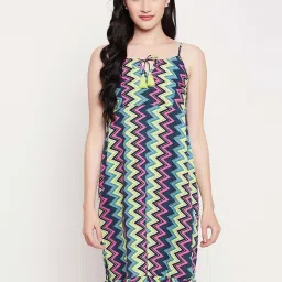 Clovia Multicolor Geometric Print Beachwear image 1