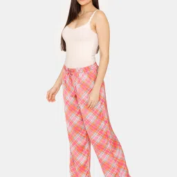 Zivame Pink Check Pyjamas image 4
