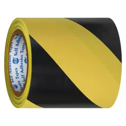 VCR 18 m x 144 mm Waterproof PVC Black & Yellow Floor Marking Tape, 12 Rolls Per Pack image 2