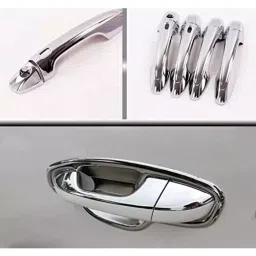 Auto Pearl Stylish Car Door Catch Handle Cover ABS India Compatible For Toyota Qualis, HC_Chrome_Qualis image 5