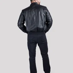 HUE & HIDE Men Camouflage Leather Puffer Jacket image 4