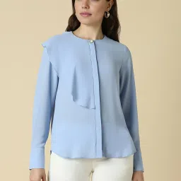 Allen Solly Blue Regular Fit Shirt image 1