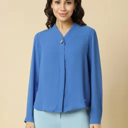 Allen Solly Blue Regular Fit Shirt image 1