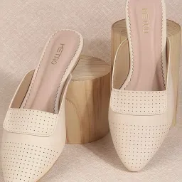 Metro Women's Beige Mule Shoes image 1
