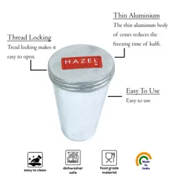 HAZEL Silver Aluminium Kulfi Moulds with Lid - Set of 10 image 3