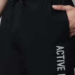 Cantabil Dark Navy Regular Fit Printed Trackpants image 4