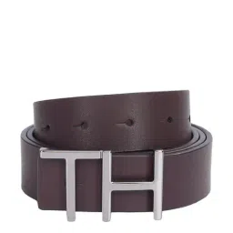 United Colors of Benetton Selby Brown & Tan Leather Solid Reversible Belt-picture-13