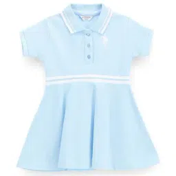 U.S. Polo Assn. Kids Blue Logo Dress-image-62