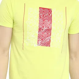 OFF LIMITS Lime Yellow Round Neck T-Shirt image 4