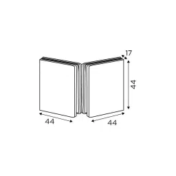 OZONE Glass to Glass Connector 90° Polished Stainless Steel Finish, OGC-3E STD PSS image 2