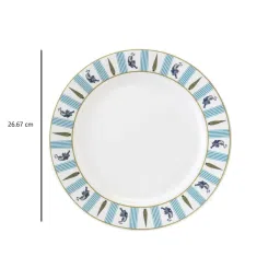 india circus by krsnaa mehta India Circus Multicolor Ceramic Dinner Plate - Set of 1 image 3