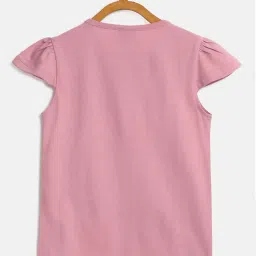 H by Hamleys Girls Dusty Pink Printed Top image 2
