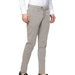 Antony Morato Beige Regular Fit Flat Front Trousers image 4