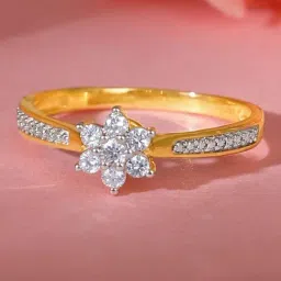 GIVA 14k Yellow Gold Blossom Dream Lab Grown Diamond Ring-image-6